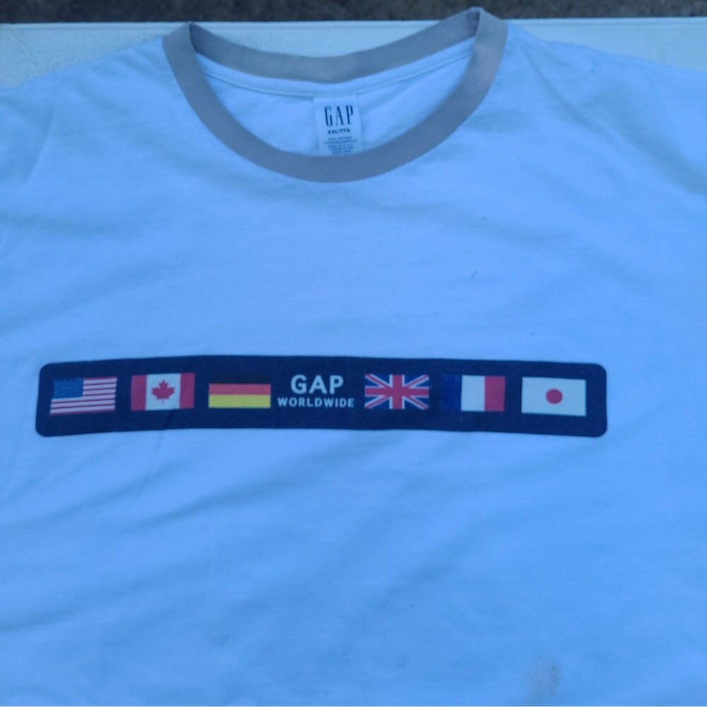 Vintage GAP Worldwide Ringer T-Shirt Made in usa